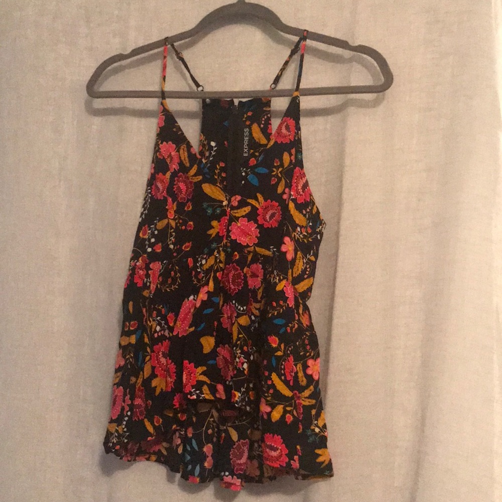 Express High Low Floral Tank New with Tags
